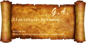 Glattstein Artemon névjegykártya